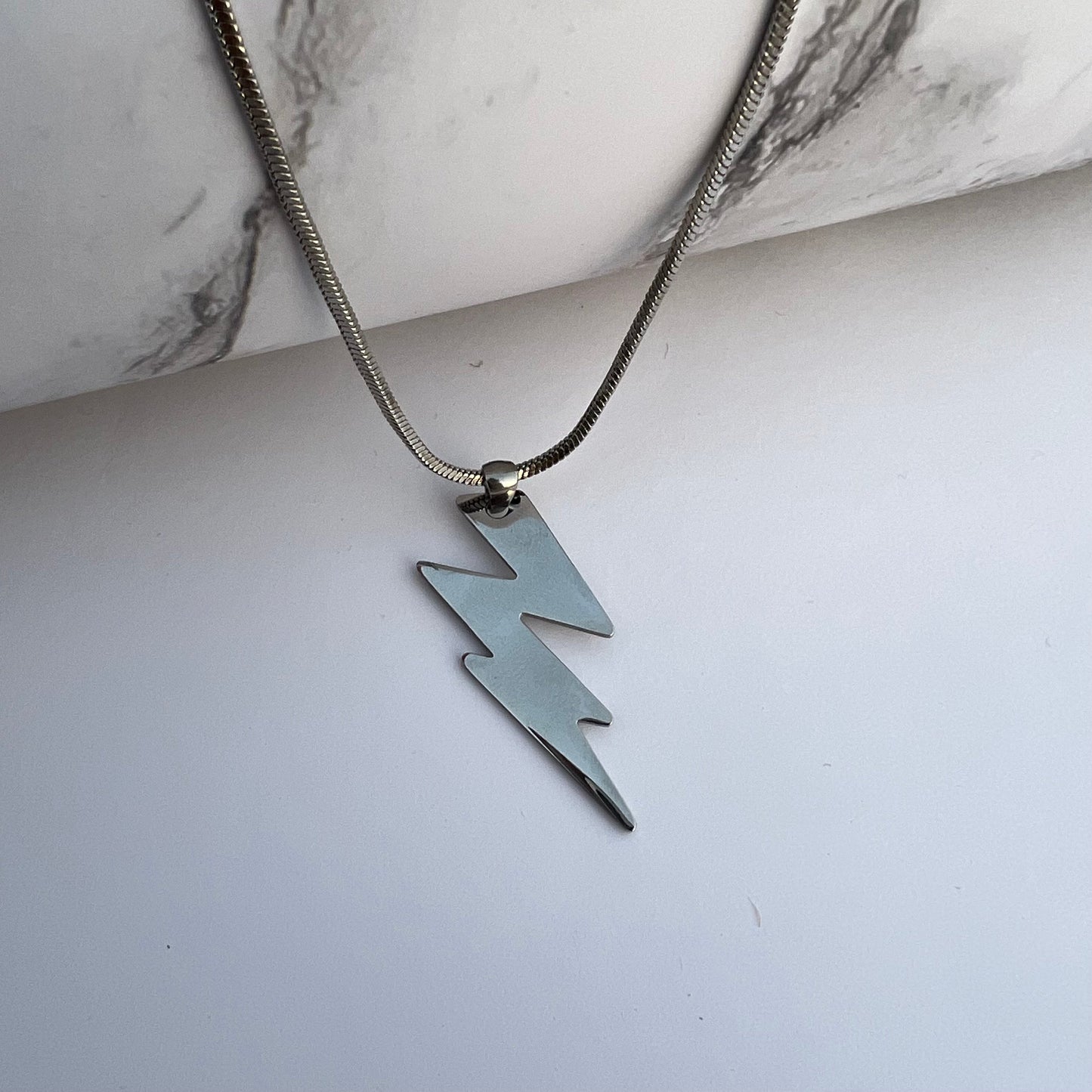 18K Gold Plated Silver Thunder Bot Unisex Neckchain