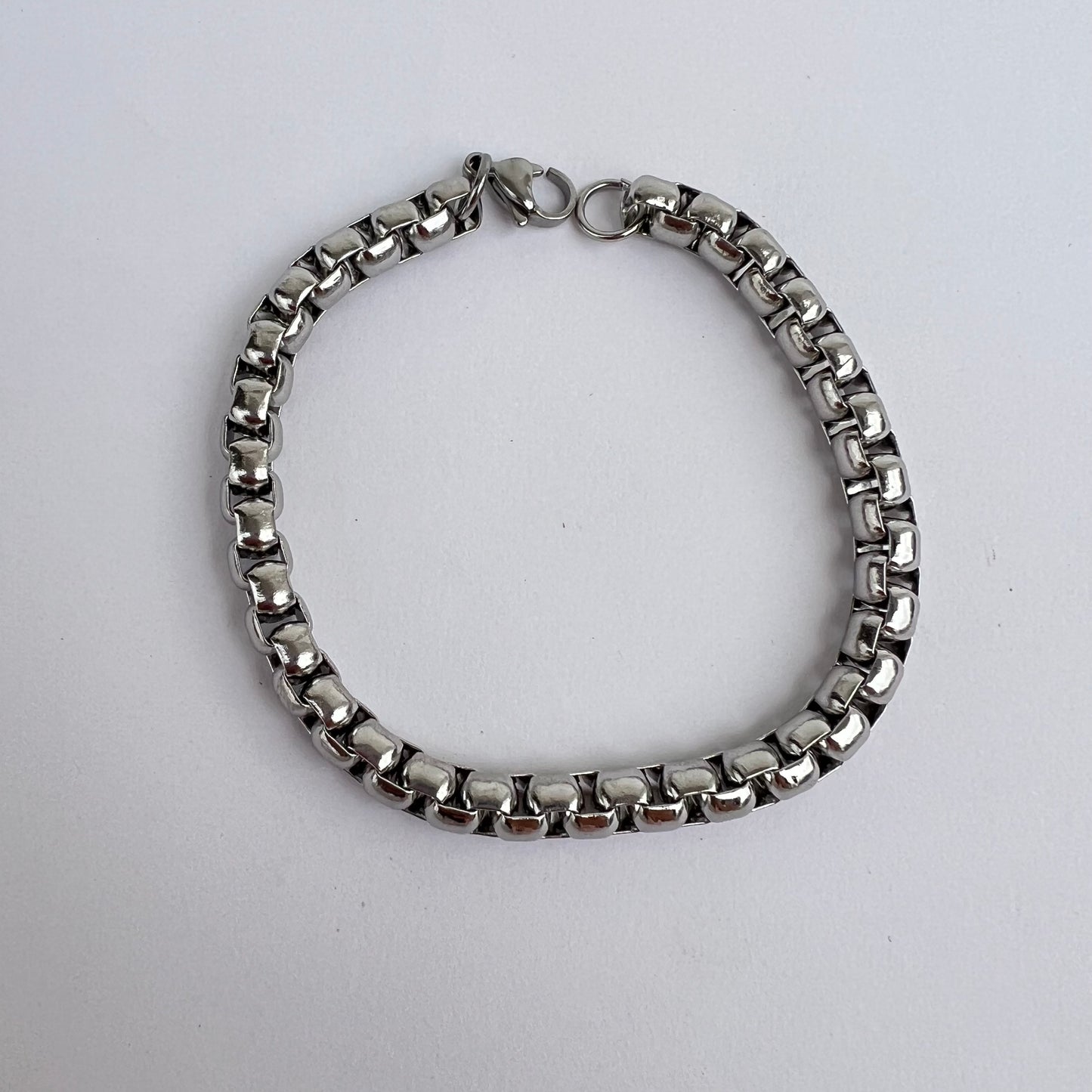 Beaded Silver Bracelet for Men's