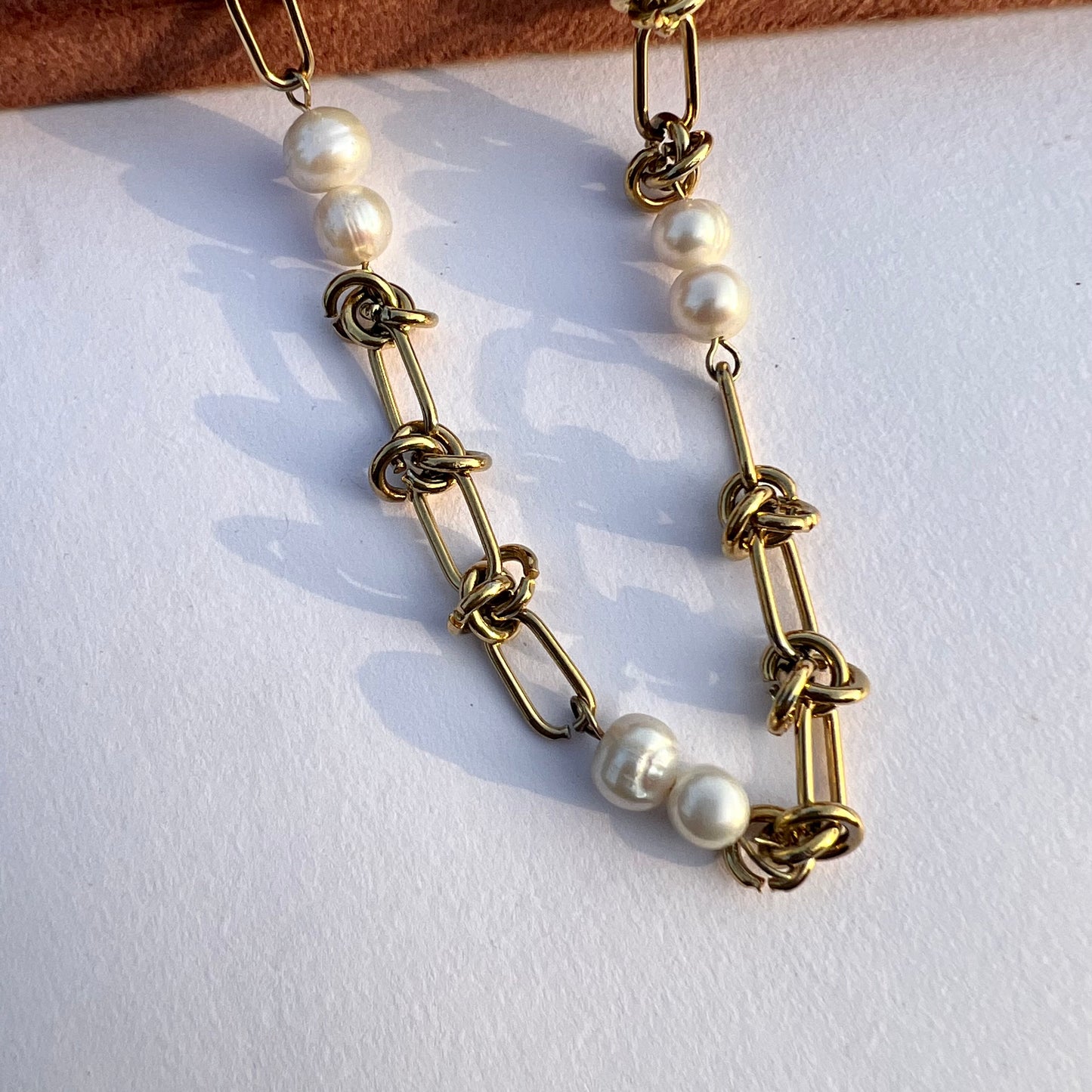18K Gold Plated Pearly Necklace