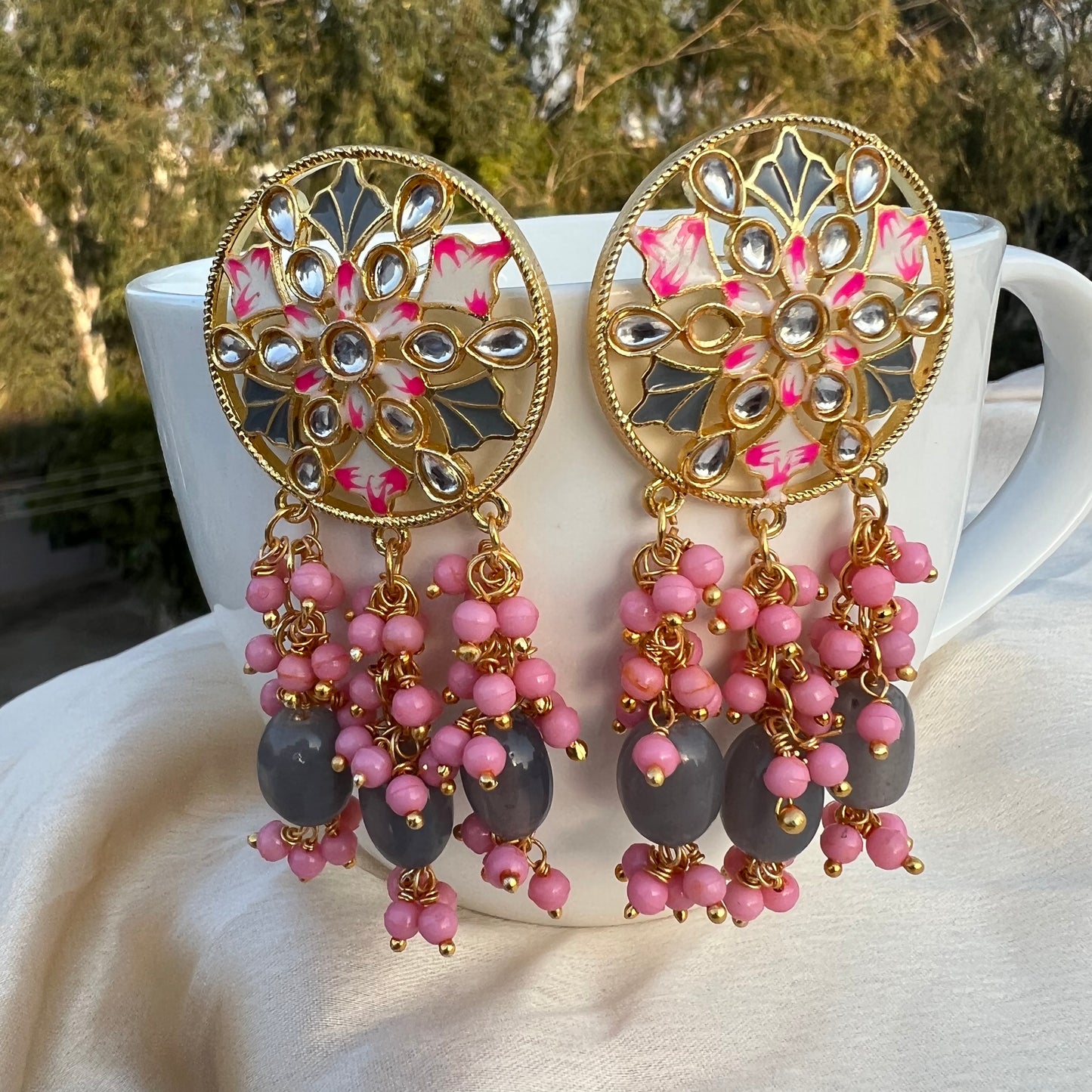 Meenakari Jhumka