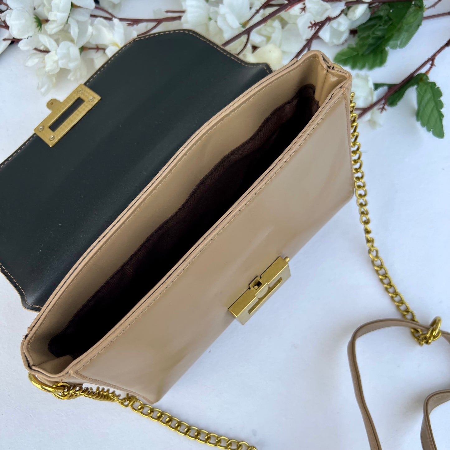 Push Lock Sling Bag with Adjustable Strap