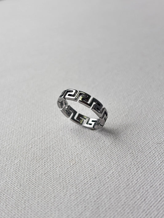 Band Unisex Silver Ring
