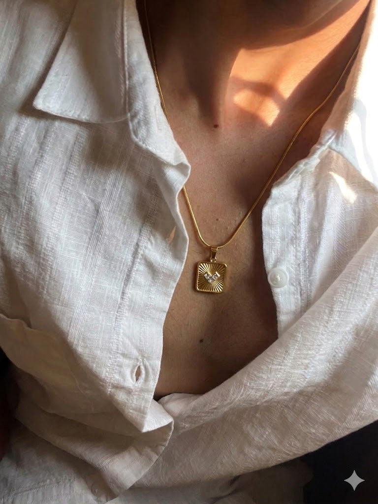 Square Hearts Unisex Neck Chain