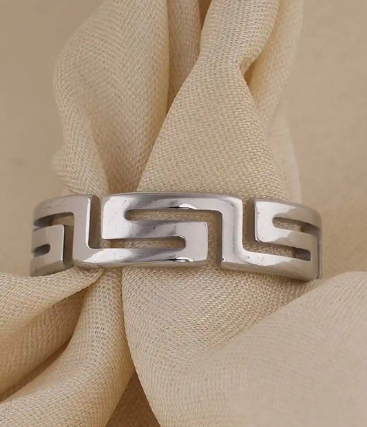 Band Unisex Silver Ring