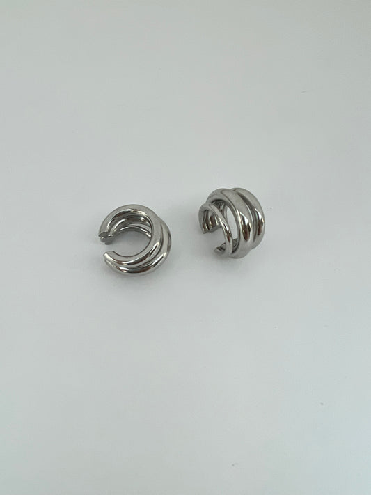 Silver Cuff Earrings