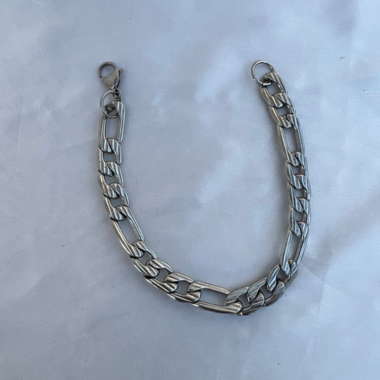 9mm Link Cuban Silver Men's Bracelet