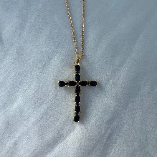 Black Unisex Cross Pendant Neckchain