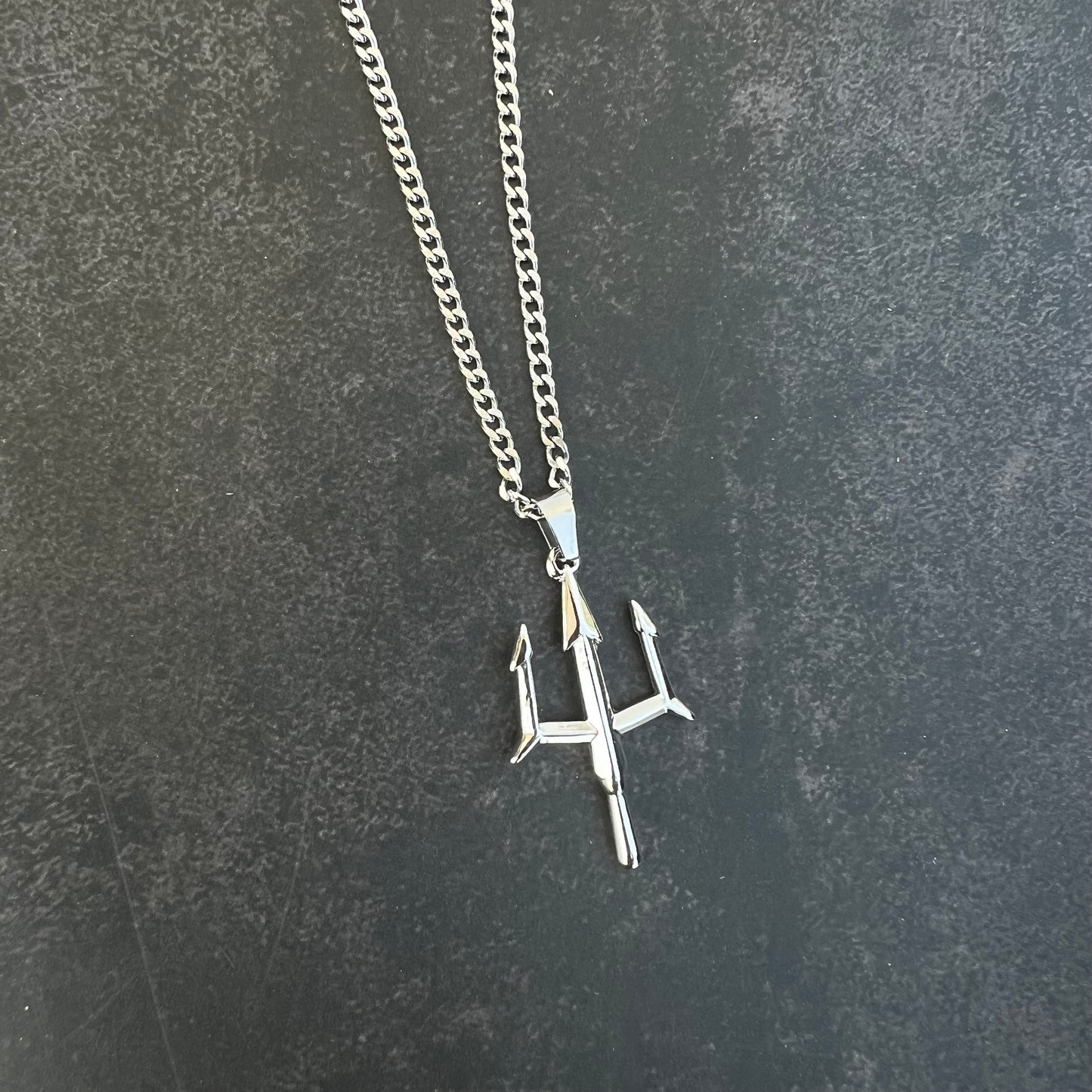 18K Plated Trident Silver Unisex Chain