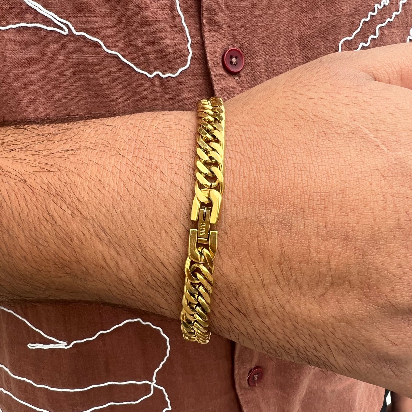 Link Gold Plated Cuban Men's Bracelet