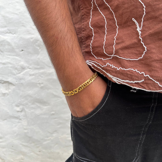 Link Gold Plated Cuban Men's Bracelet