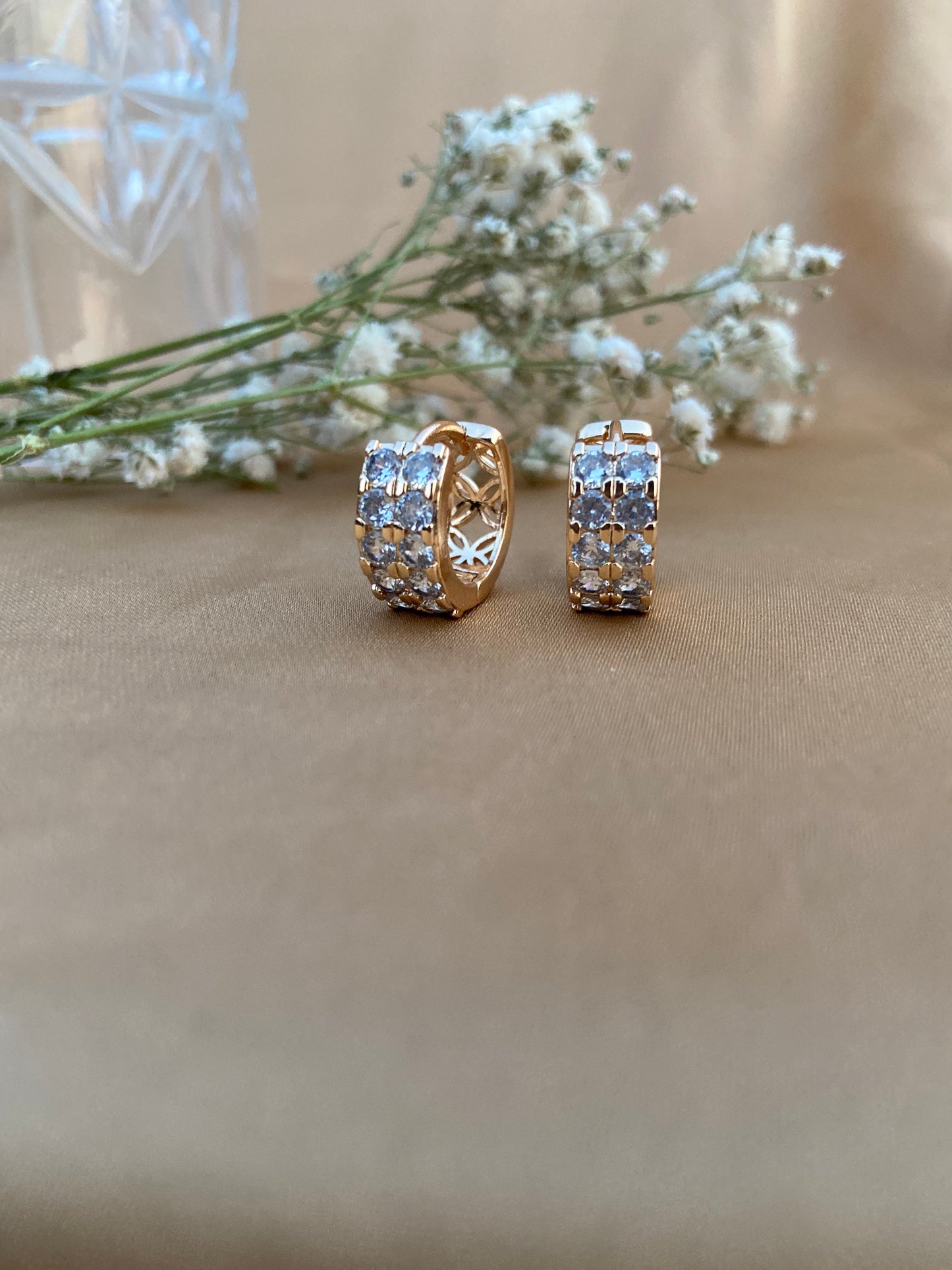 Amber Arcs Studs