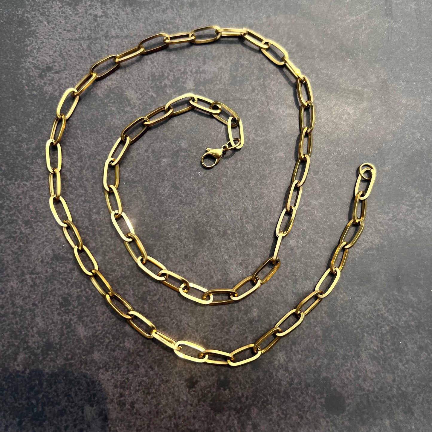 18K Gold Plated Cable Link Unisex Chain