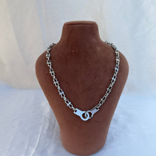 Lock link Silver Unisex Neckchain