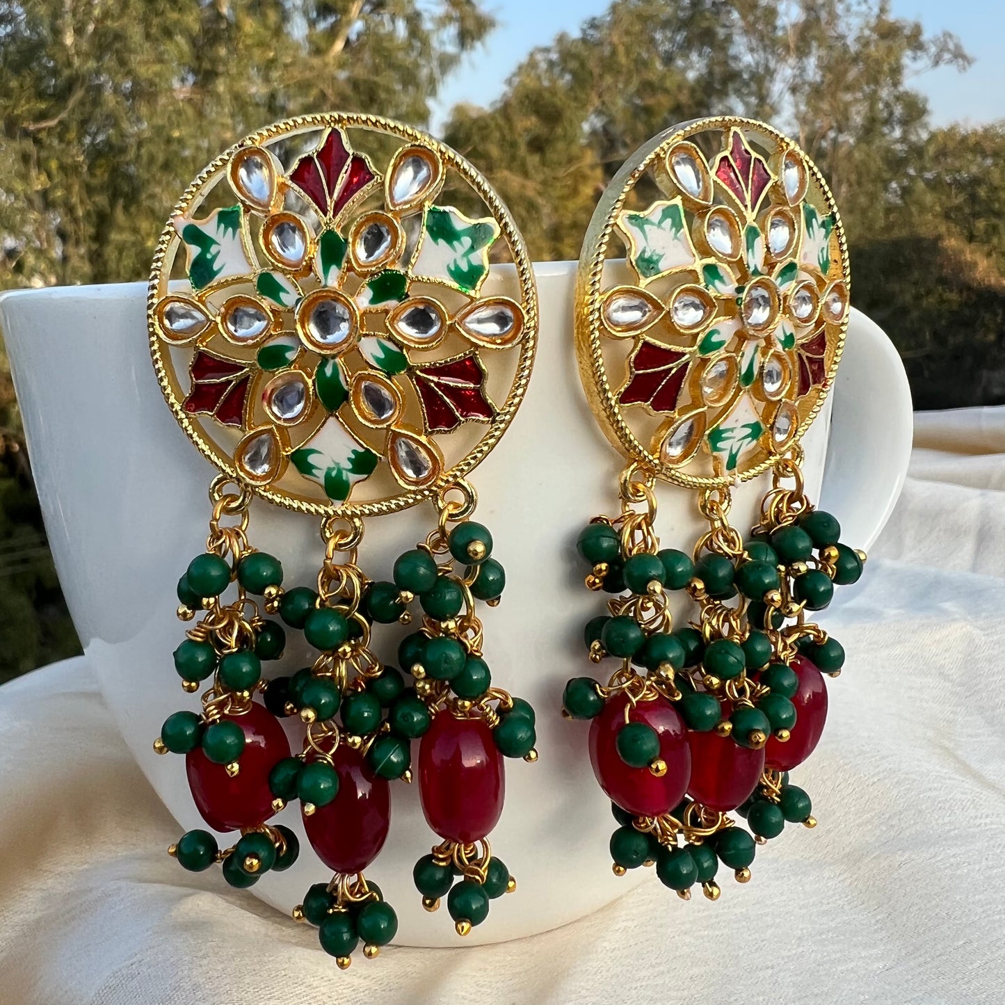 Meenakari Jhumka