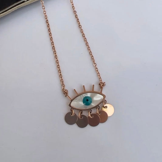 Evil Eye Necklace with Charms