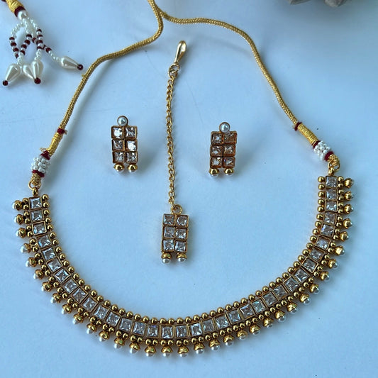 American Diamond Necklace Set