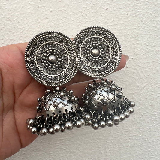 2 pair of Oxidised Jhumka